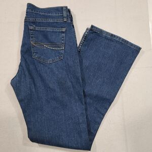 Wrangler 8x32 Regular Straight As Real Women's Medium Wash Denim Blue Jeans Zip